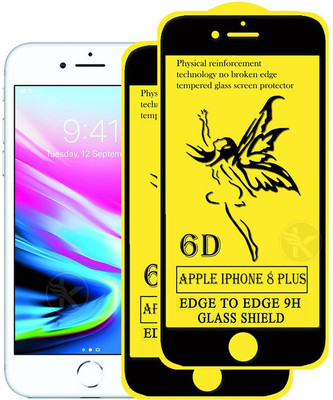 HQ Protection Edge To Edge Tempered Glass for Apple iPhone 8 Plus(Pack of 2)