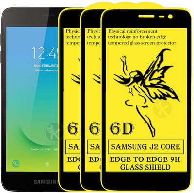 Kreatick Edge To Edge Tempered Glass for samsung Galaxy J2 Core(Pack of 3)