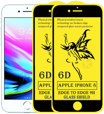 HQ Protection Edge To Edge Tempered Glass for Apple iPhone 8(Pack of 2)