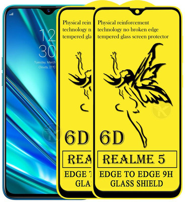HQ Protection Edge To Edge Tempered Glass for Realme 5(Pack of 2)