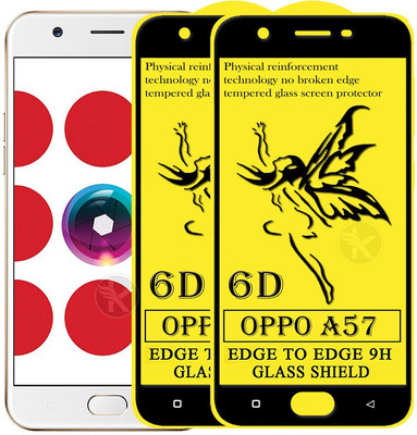 HQ Protection Edge To Edge Tempered Glass for Oppo A57(Pack of 2)