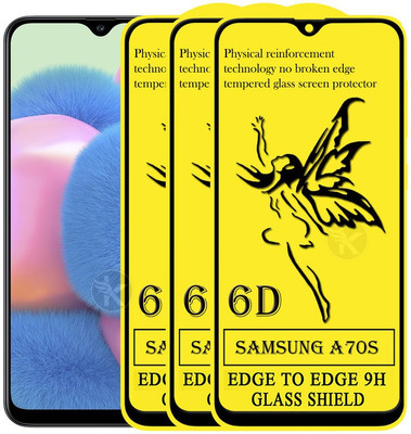 HQ Protection Edge To Edge Tempered Glass for samsung Galaxy A70s(Pack of 3)
