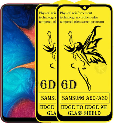 HQ Protection Edge To Edge Tempered Glass for samsung Galaxy A20(Pack of 2)