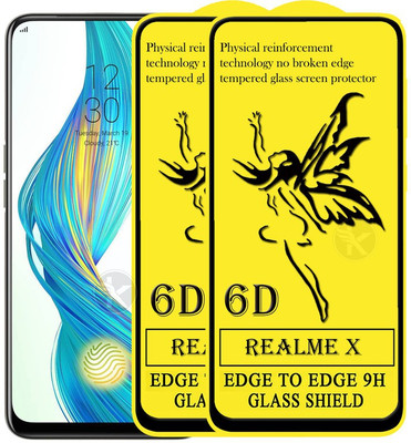 HQ Protection Edge To Edge Tempered Glass for Realme X(Pack of 2)