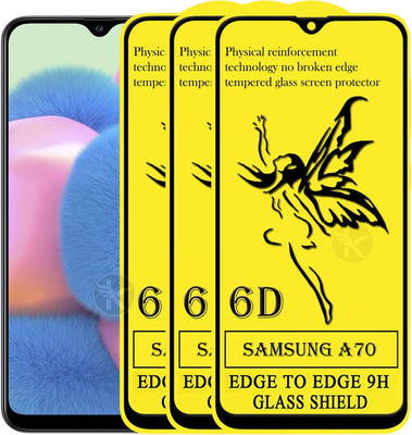HQ Protection Edge To Edge Tempered Glass for samsung Galaxy A70(Pack of 3)