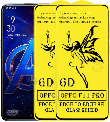 HQ Protection Edge To Edge Tempered Glass for Oppo F11 Pro(Pack of 2)