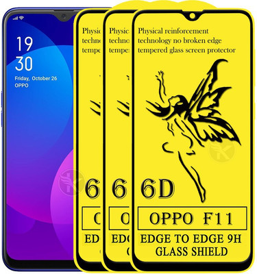HQ Protection Edge To Edge Tempered Glass for Oppo F11(Pack of 3)