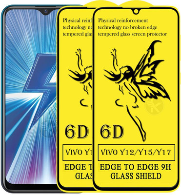 HQ Protection Edge To Edge Tempered Glass for Vivo Y12(Pack of 2)
