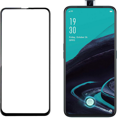 HOBBYTRONICS Edge To Edge Tempered Glass for OPPO Reno 2z, Oppo Reno2 F(Pack of 2)