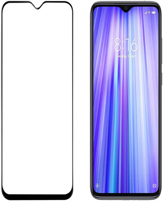 HOBBYTRONICS Edge To Edge Tempered Glass for Redmi Note 8 Pro(Pack of 1)