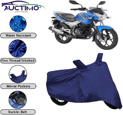 AUCTIMO Two Wheeler Cover for Bajaj(Discover 125 DTS-i, Blue)