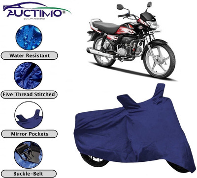 AUCTIMO Two Wheeler Cover for Hero(CD deluxe, Blue)