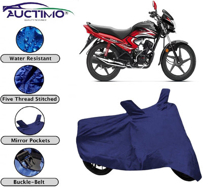 AUCTIMO Two Wheeler Cover for Honda(Dream Yuga, Blue)