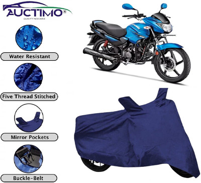 AUCTIMO Two Wheeler Cover for Hero(Glamour FI, Blue)