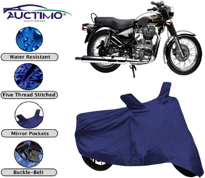 AUCTIMO Two Wheeler Cover for Royal Enfield(Electra Delux, Blue)