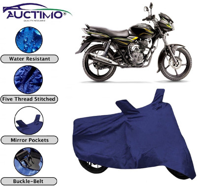 AUCTIMO Two Wheeler Cover for Bajaj(Discover 100 DTS-i, Blue)
