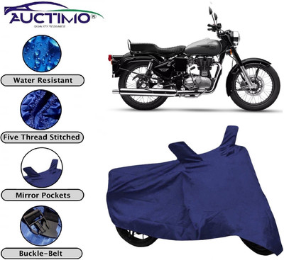 AUCTIMO Two Wheeler Cover for Royal Enfield(Bullet 350, Blue)