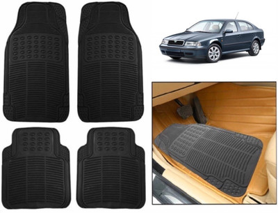 CARMART Rubber Standard Mat For  Skoda Octavia(Black)