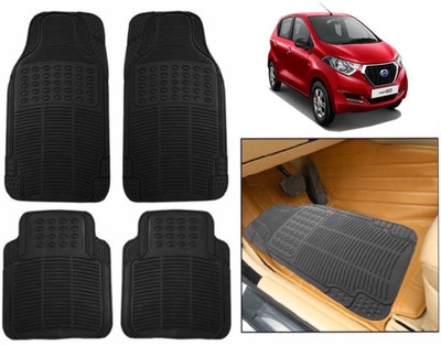 CARMART Rubber Standard Mat For  Datsun Redi GO(Black)