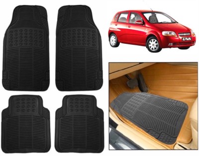 CARMART Rubber Standard Mat For  Chevrolet Aveo U-VA(Black)