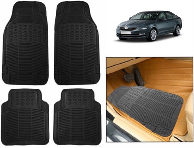 CARMART Rubber Standard Mat For  Skoda Octavia(Black)
