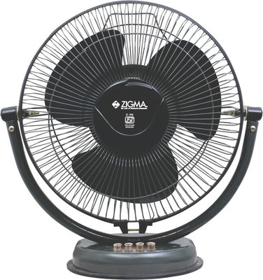Zigma TIKTIK Quiet Portable 300 mm Ultra High Speed 3 Blade Table Fan(Black, Pack of 1)