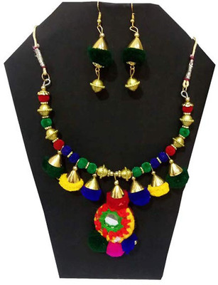 salvusappsolutions Fabric Multicolor Jewellery Set(Pack of 1)