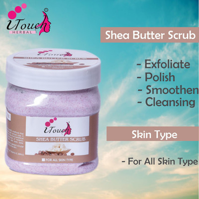 I TOUCH HERBAL SHEA BUTTER SCRUB 500 ML X 2 (PACK OF 2) Scrub(1000 ml)
