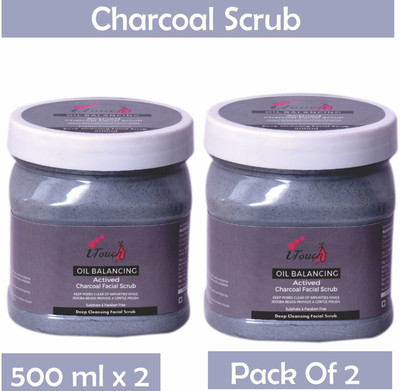 I TOUCH HERBAL CHARCOAL SCRUB 500 ML X 2 (PACK OF 2) Scrub(500 ml)