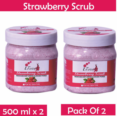 I TOUCH HERBAL STRAWBERRY SCRUB 500 ML X 2 (PACK OF 2) Scrub(500 ml)