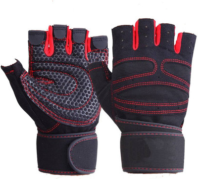 TUHI Gym and Bike Gloves Weight Lifting Wrist Support Gym & Fitness Gloves(Multicolor)