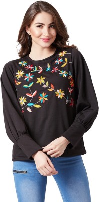 ATHENA Full Sleeve Embroidered Women Sweatshirt