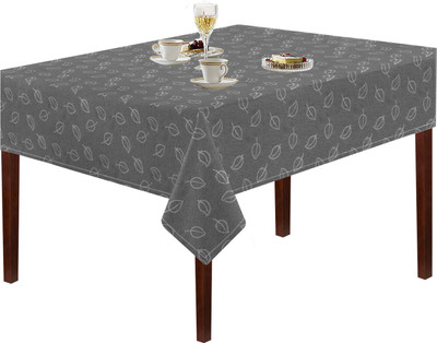 OASIS Self Design 8 Seater Table Cover(Grey, Cotton)