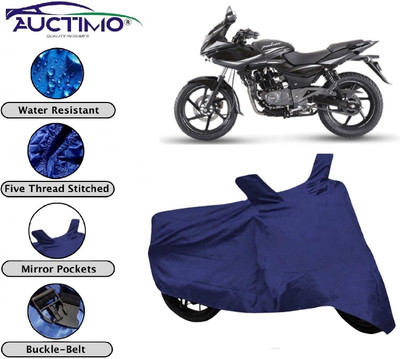 AUCTIMO Two Wheeler Cover for Bajaj(Pulsar 220F, Blue)