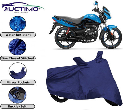 AUCTIMO Two Wheeler Cover for Hero(Splendor I Smart, Blue)