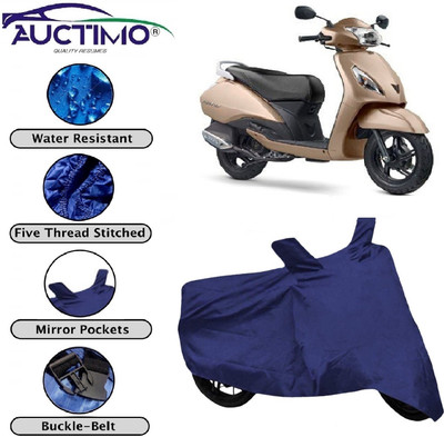 AUCTIMO Two Wheeler Cover for TVS(Jupiter, Blue)