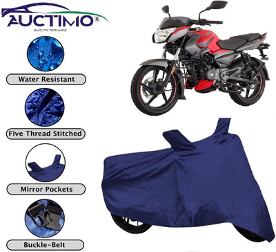 AUCTIMO Two Wheeler Cover for Bajaj(Pulsar 135 LS DTS-i, Blue)