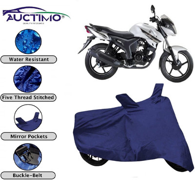 AUCTIMO Two Wheeler Cover for Yamaha(SZ X, Blue)