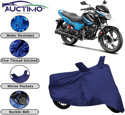 AUCTIMO Two Wheeler Cover for Hero(Glamour i3s, Blue)