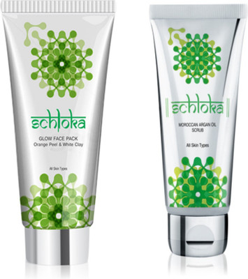 MODICARE SCHLOKA Moroccon argon oil face scrub60 ml and Glow face pack 60ml(2 Items in the set)