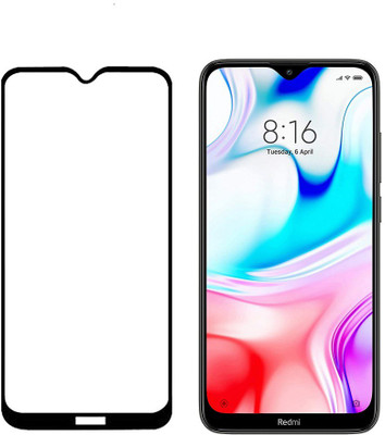 HOBBYTRONICS Edge To Edge Tempered Glass for Redmi 8, Redmi 8A, Redmi 8A Dual, Redmi 8A Pro(Pack of 1)