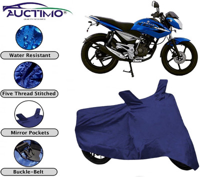 AUCTIMO Two Wheeler Cover for Bajaj(XCD 125cc, Blue)