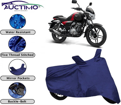 AUCTIMO Two Wheeler Cover for Bajaj(V 150, Blue)