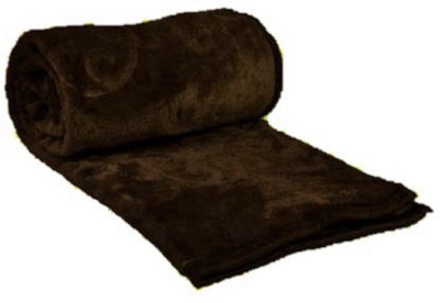 AUBORON Damask Double Woollen Blanket for  Heavy Winter(Woollen Blend, Brown)