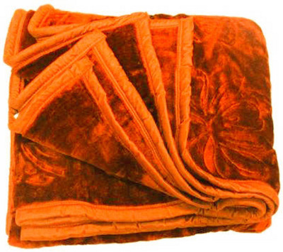 AUBORON Damask Double Mink Blanket for  Heavy Winter(Microfiber, Rust)