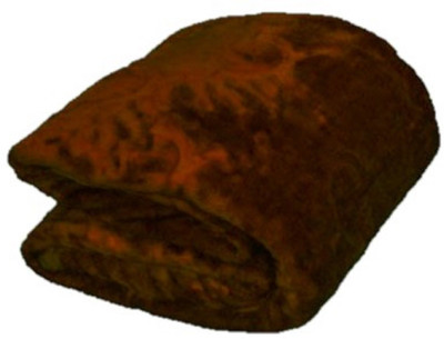AUBORON Damask Double Woollen Blanket for  Heavy Winter(Woollen Blend, Brown)