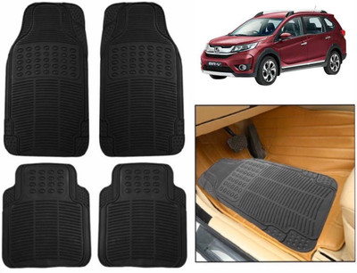 CARMART Rubber Standard Mat For  Honda BRV(Black)