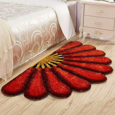 shopgallery Red Polyester Area Rug(2 ft,  X 3 ft, Rectangle)