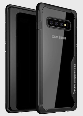 Phone Back Cover Flip Cover for Samsung Galaxy S10 Plus, Samsung Galaxy S10+, Samsung S10 Plus, Galaxy S10 Plus(Transparent, Black, Grip Case, Pack of: 1)