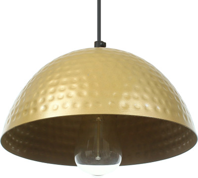 eCraftIndia Antique Golden Hammered Pendant Light Pendant Lamp Ceiling Lamp(Gold)